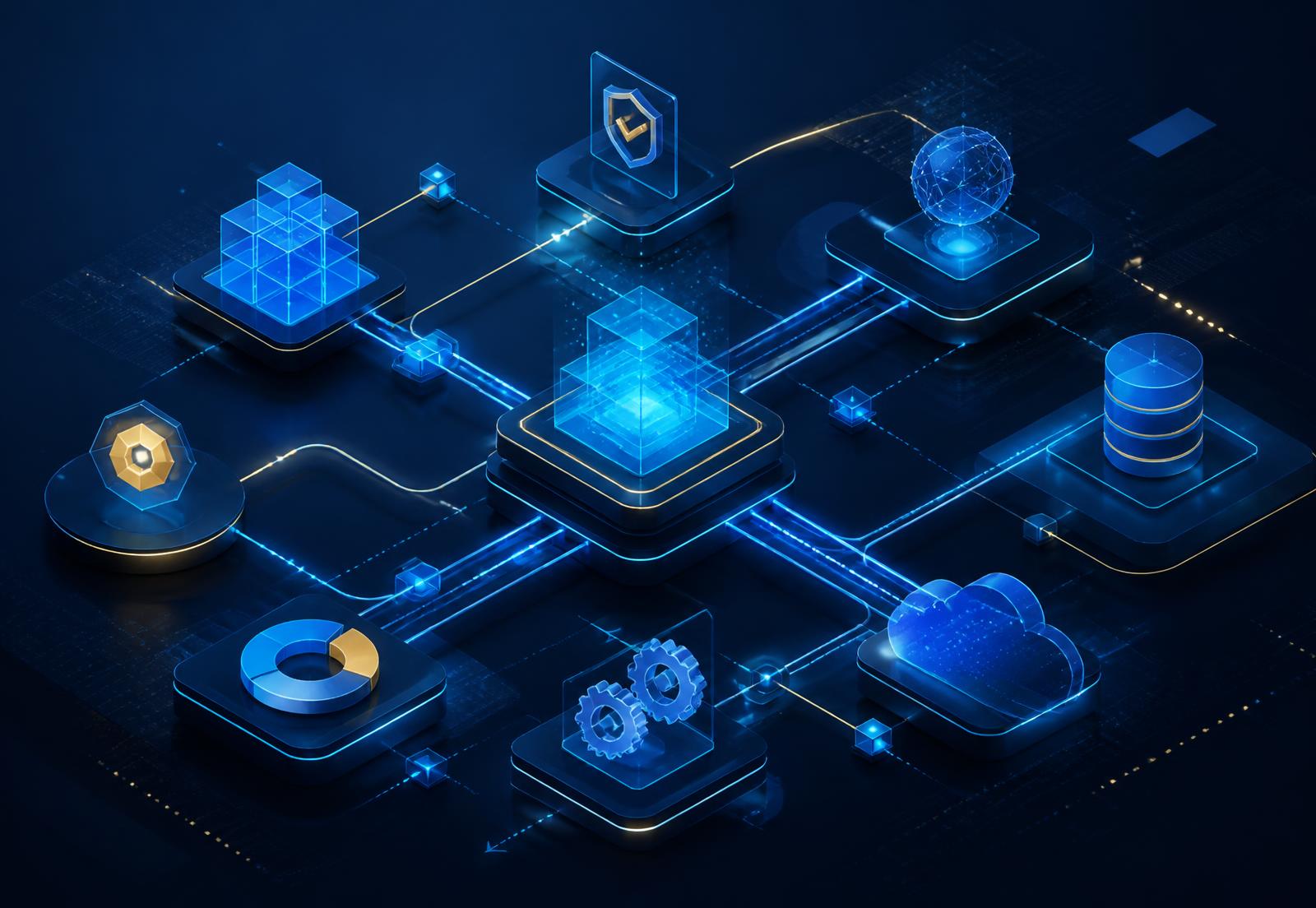 Connected enterprise systems and automated process flows